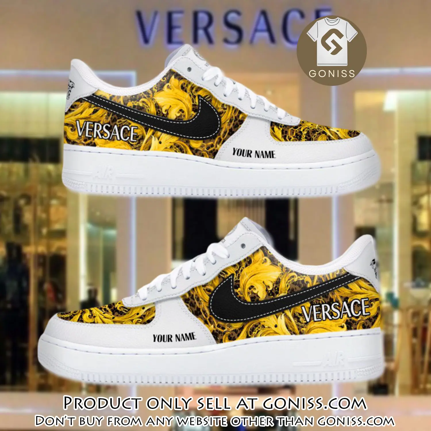 Personalized versace luxury air force 1 sneakers limited af1 shoes oaf1018 gn5023453